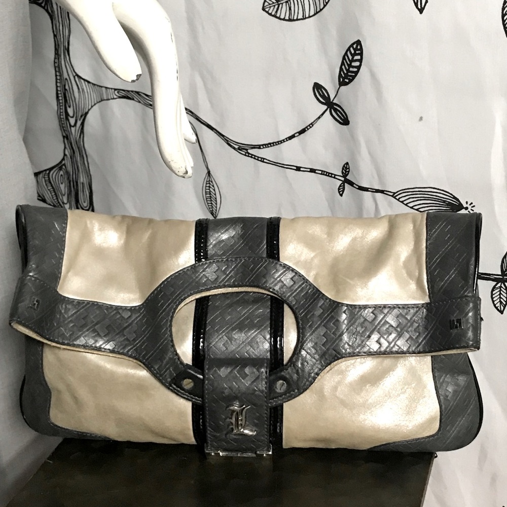 L.A.M.B Envelope metallic clutch
